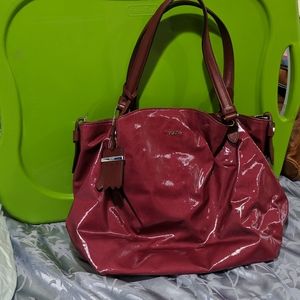 Tod's Patent leather plum colored bag